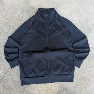 YoungLA Mens Black Full Zip Track Jacket Athletic Gym Training Size Large